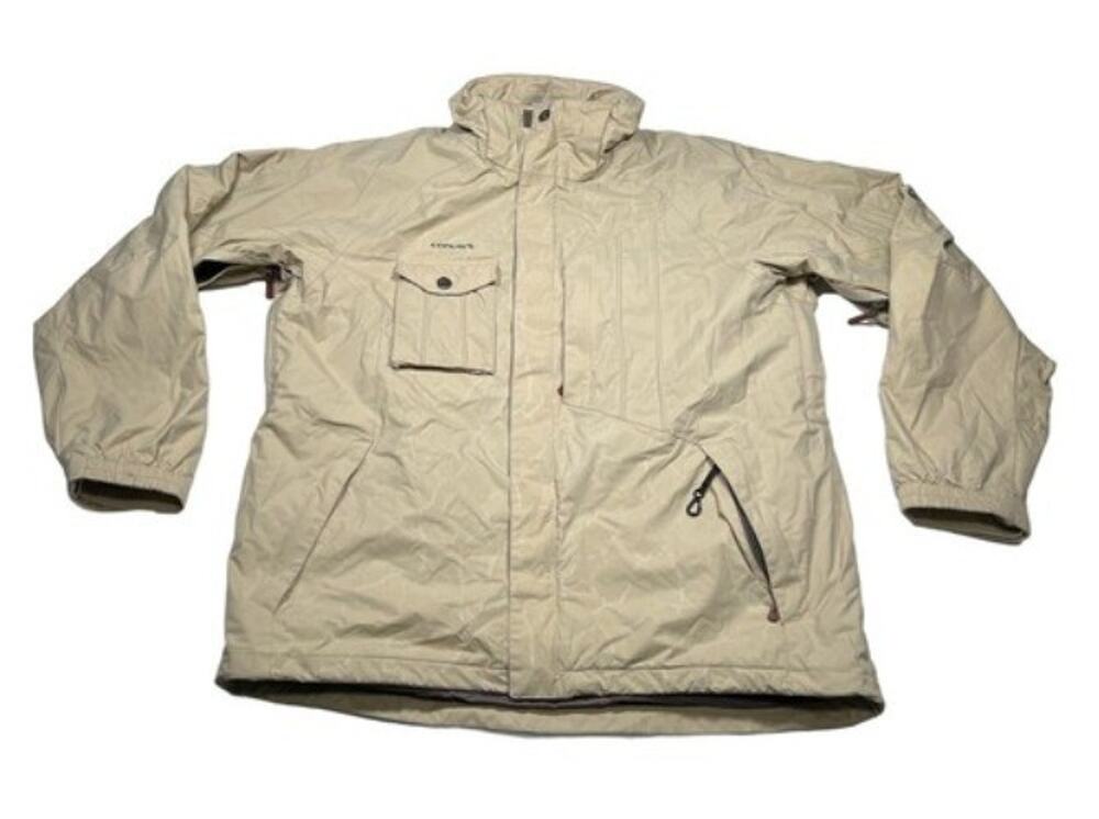 Columbia Men’s Convert Jacket Omni-tech Insulated Ski Coat Size Large Tan